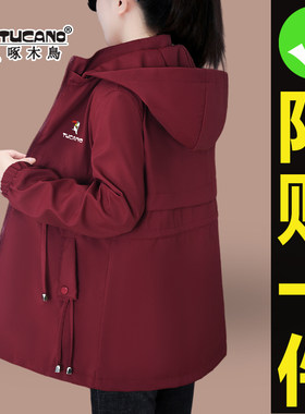 啄木鸟风衣外套女中长款洋气百搭