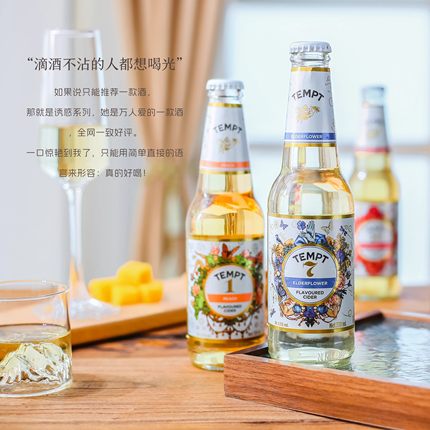 TEMPT坦普特诱惑啤酒1号3号7号8号9号西打酒精酿啤酒女士果酒国产