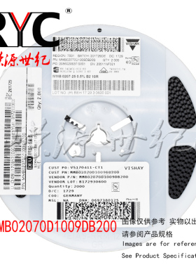 MMB02070D1009DB200 VISHAY 原装 MELF电阻器 10Ohms 400mW 0.5%