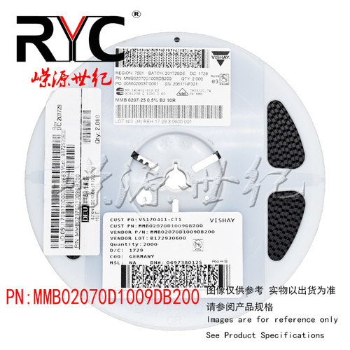 MMB02070D1009DB200 VISHAY 原装 MELF电阻器 10Ohms 400mW 0.5%