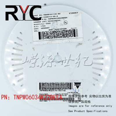 TNPW06034K22BEEA Vishay进口原装4.22Kohms .1% 25ppm薄膜电阻器
