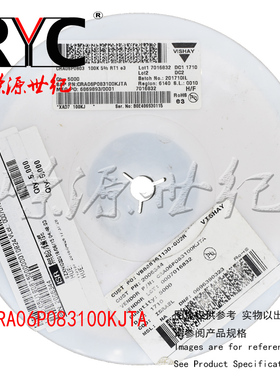 CRA06P083100KJTA VISHAY原装 电阻器网络与阵列100Kohms 5% 8Pin