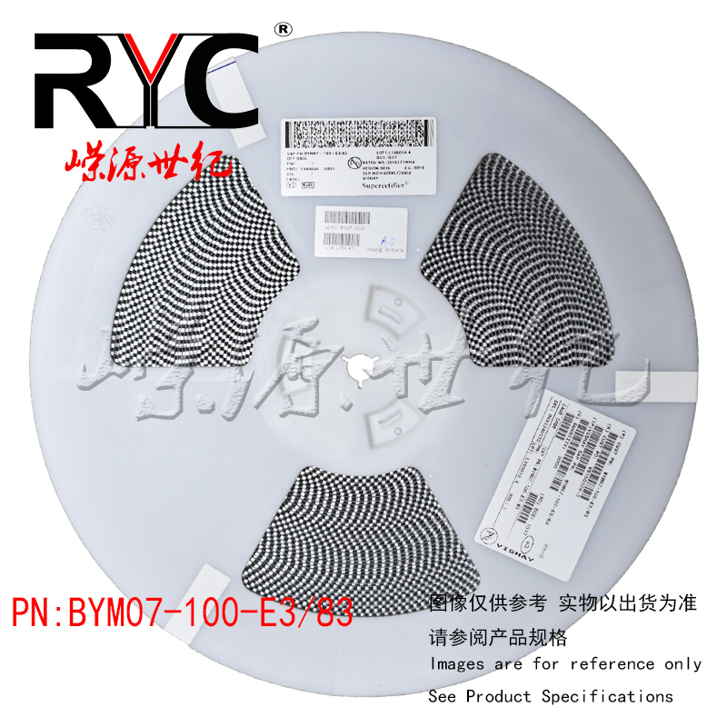 BYM07-100-E3/83 DO-213AA(GL34) VISHAY原装 整流器100Volt 0.5A