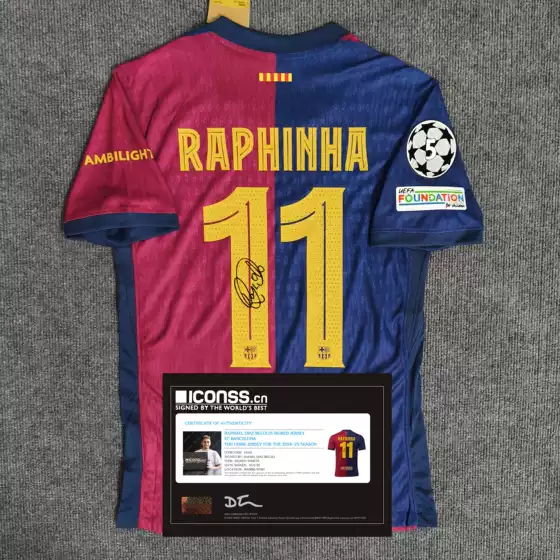 2425 Barcelona No. 11 Rafinha Signed Jersey Player Version Fan Version Autographed Short-Sleeved Football Shirt Top