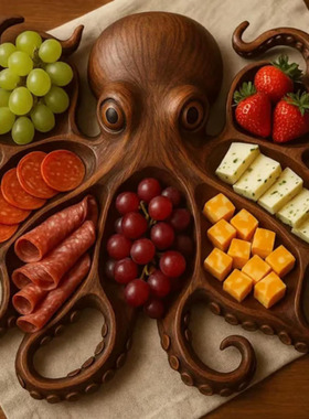 亚马逊跨境新款Octopus Charcuterie Platter章鱼熟食拼盘厨房