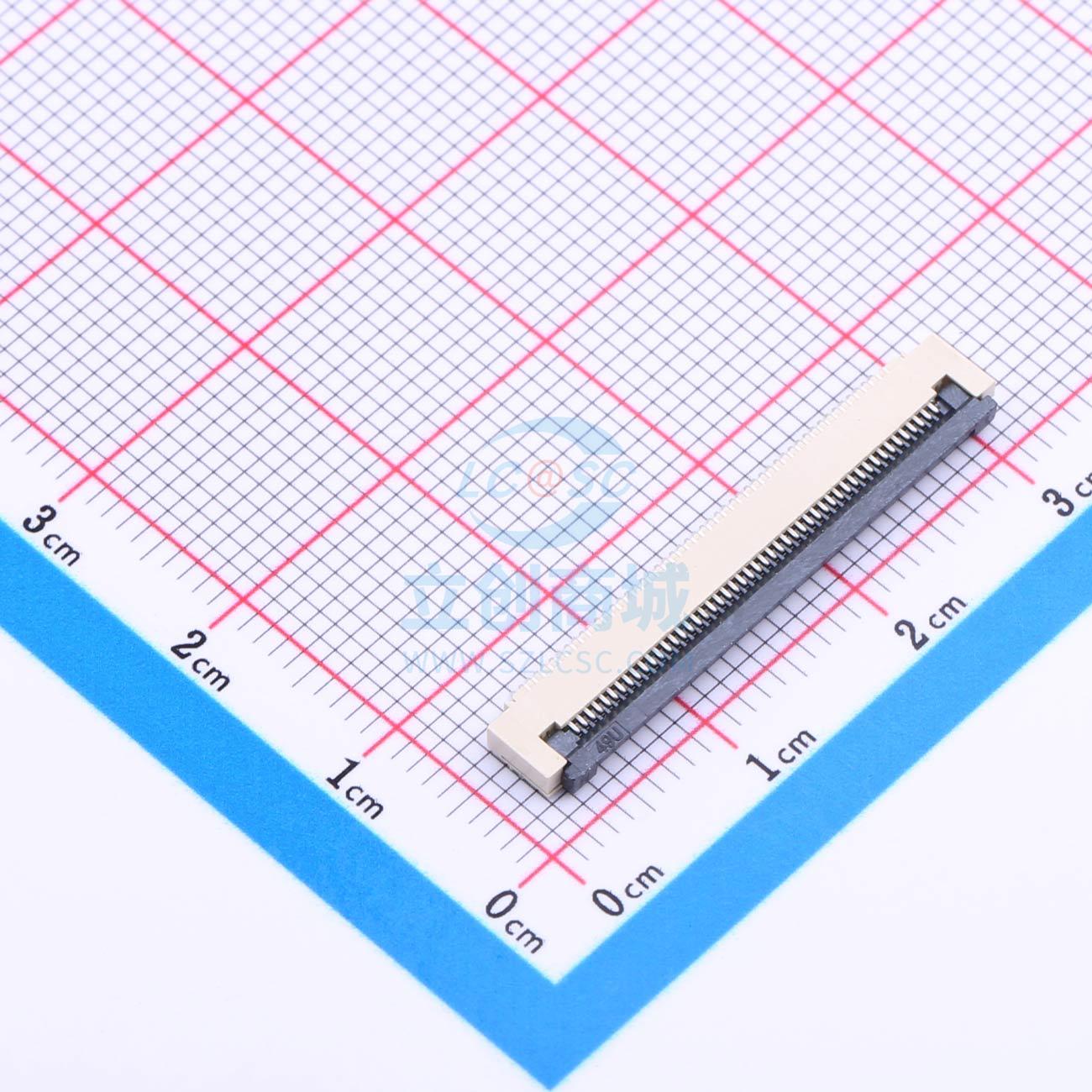 FFC/FPC连接器 0.5K-DX-49PWB SMD,P=0.5mm HDGC(华德共创)