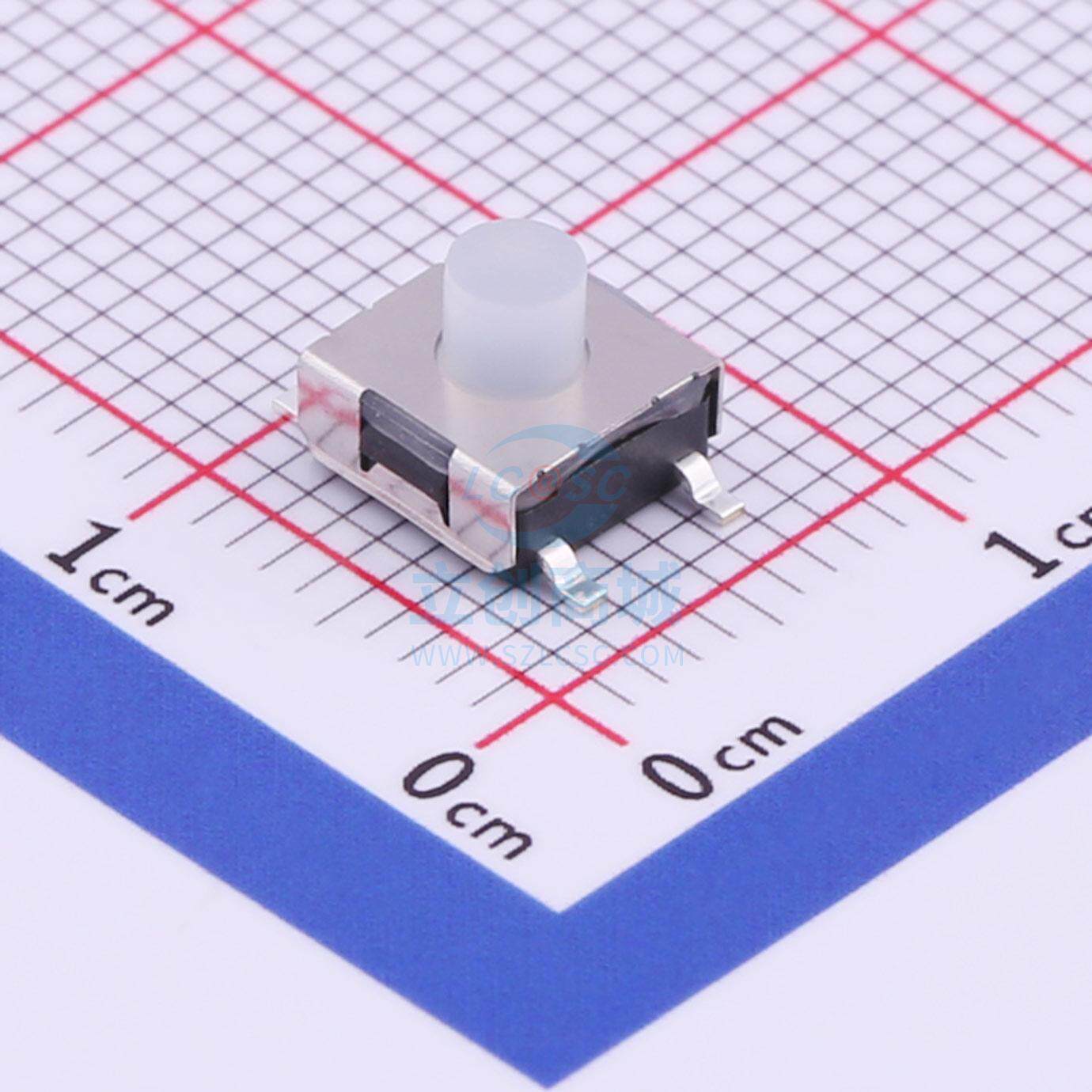 轻触开关 DTSMW-67T-V-T/R SMD,6.2x6.3x5.2mm 圜达