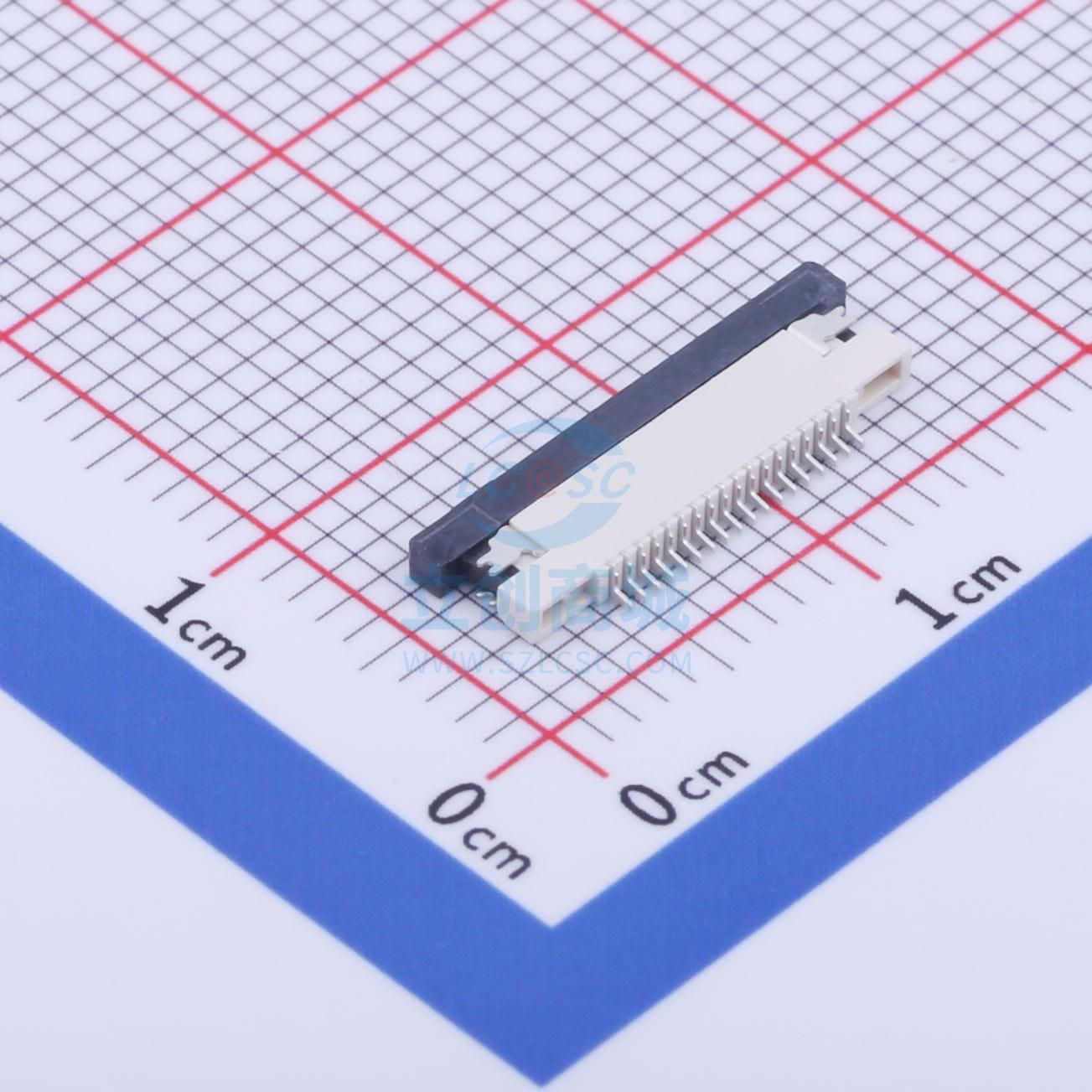 FFC/FPC连接器 AFC04-S18FCA-00 SMD,P=0.5mm JS(钜硕电子)