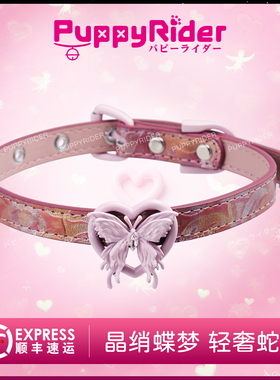PUPPYRIDER晶绡蝶梦项圈亚文化choker颈链项链k9女m颈带手作定制