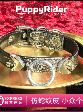 PUPPYRIDER仿蛇皮项圈choker女颈带设计感小众手作情侣亚文化饰品