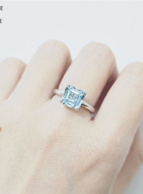 简单款托帕石小众设计银饰品ins