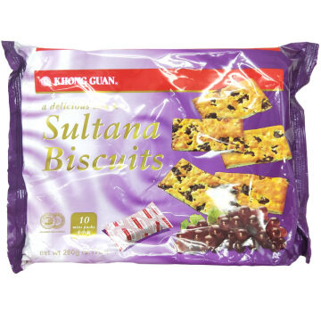 康元khongguan饼干葡萄干提子饼干散装260g新加坡 康元 葡萄提子