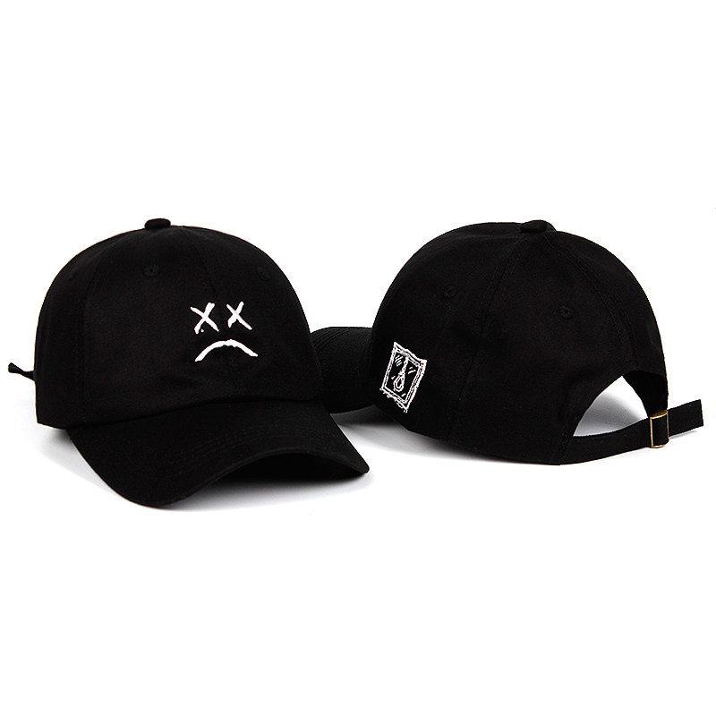 lil peep dad hat xxxtentacion hip hop cap 利尔皮普哭脸棒球帽