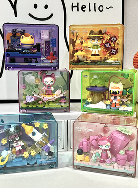 Bros Block国产呼噜噜乐队积木盲盒潮玩拼装玩具儿童生日礼物摆件