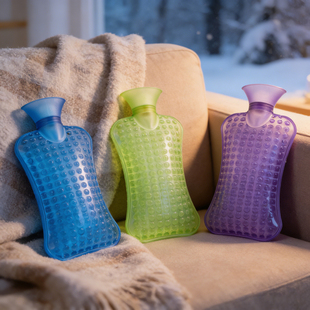 优思芙透明热水袋枕包老式 冲水防爆防烫大号暖水袋枕型颈椎暖水宝