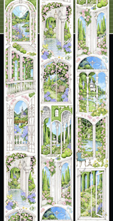 吾心分装胶带午后花庭窗花凭栏烟火鱼鱼琴瑟悠悠背景流麻手账拼贴