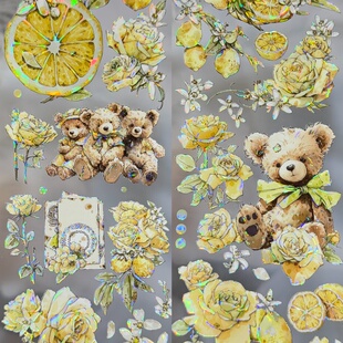 朝夕花朵合集分装胶带樱花薄荷冰苹果园冰霜锁链流麻咕卡手账拼贴