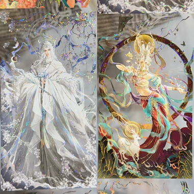 李富贵分装手账胶带国家宝藏5.0十二金仙人物古风流麻咕卡背卡