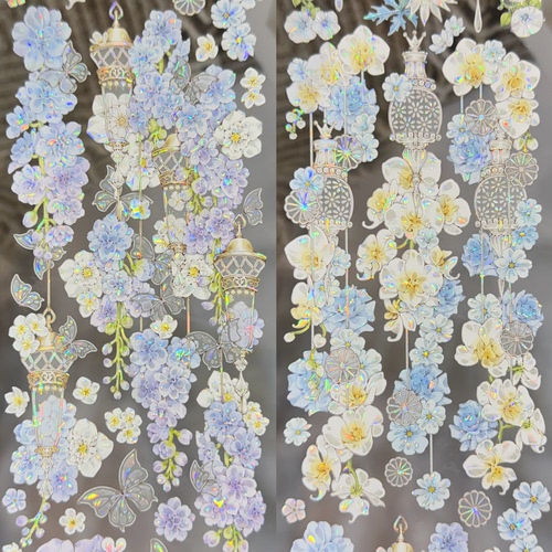 StudioVI分装胶带完美假期盈盈花满枝临海之滨造景夏日系列手账