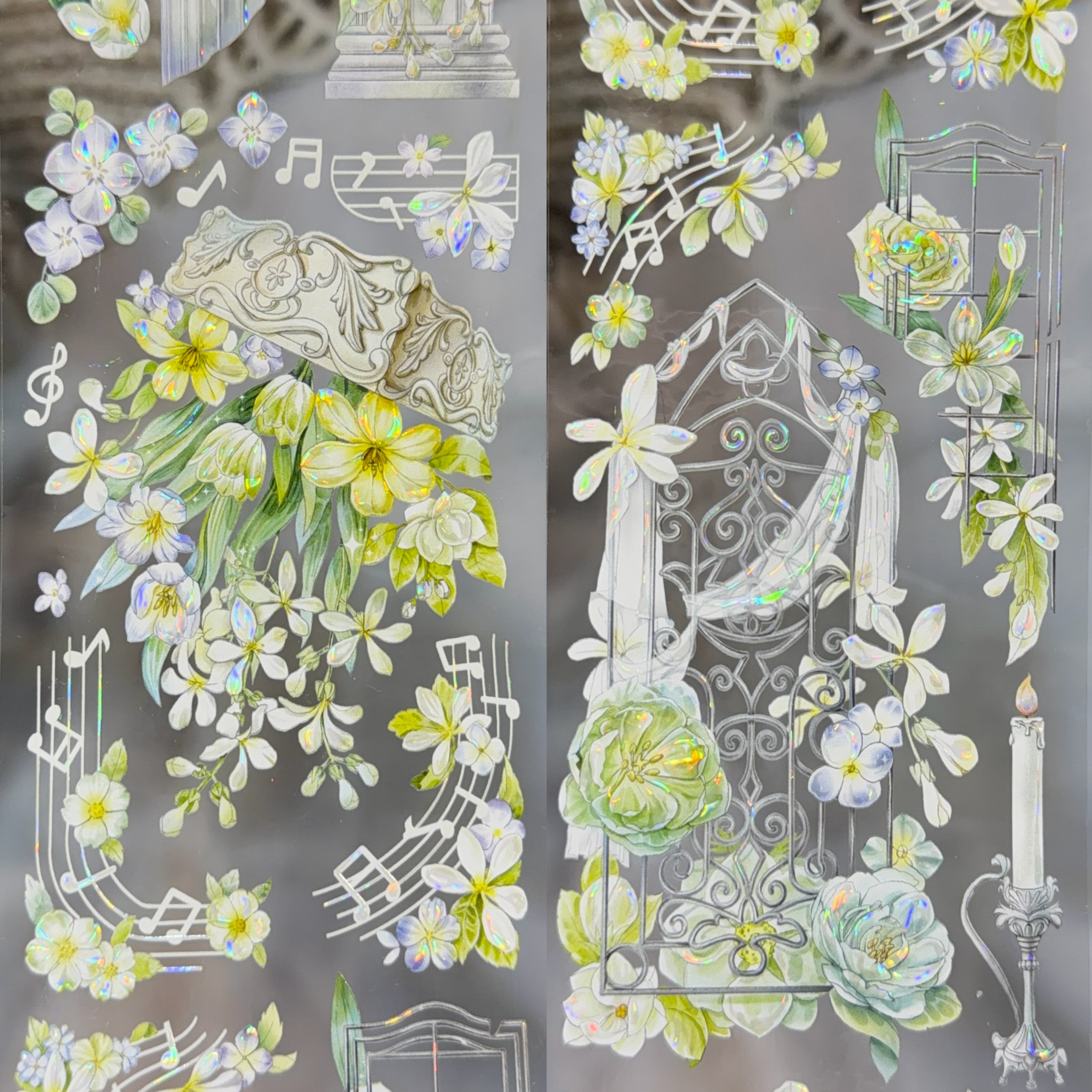 花柒所分装胶带林间花信逢春在野等风来绿色婚礼花朵叶子流麻咕卡