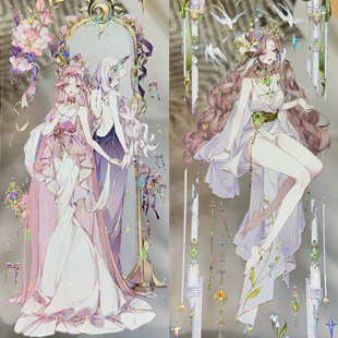 冰川分装胶带特弥斯之泪茵草人物女黄花流麻咕卡手账拼贴