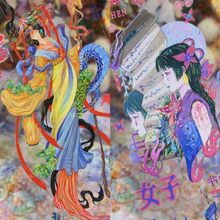 昨日逢春分装胶带欲念化鬼人物中式恐怖流麻咕卡背卡