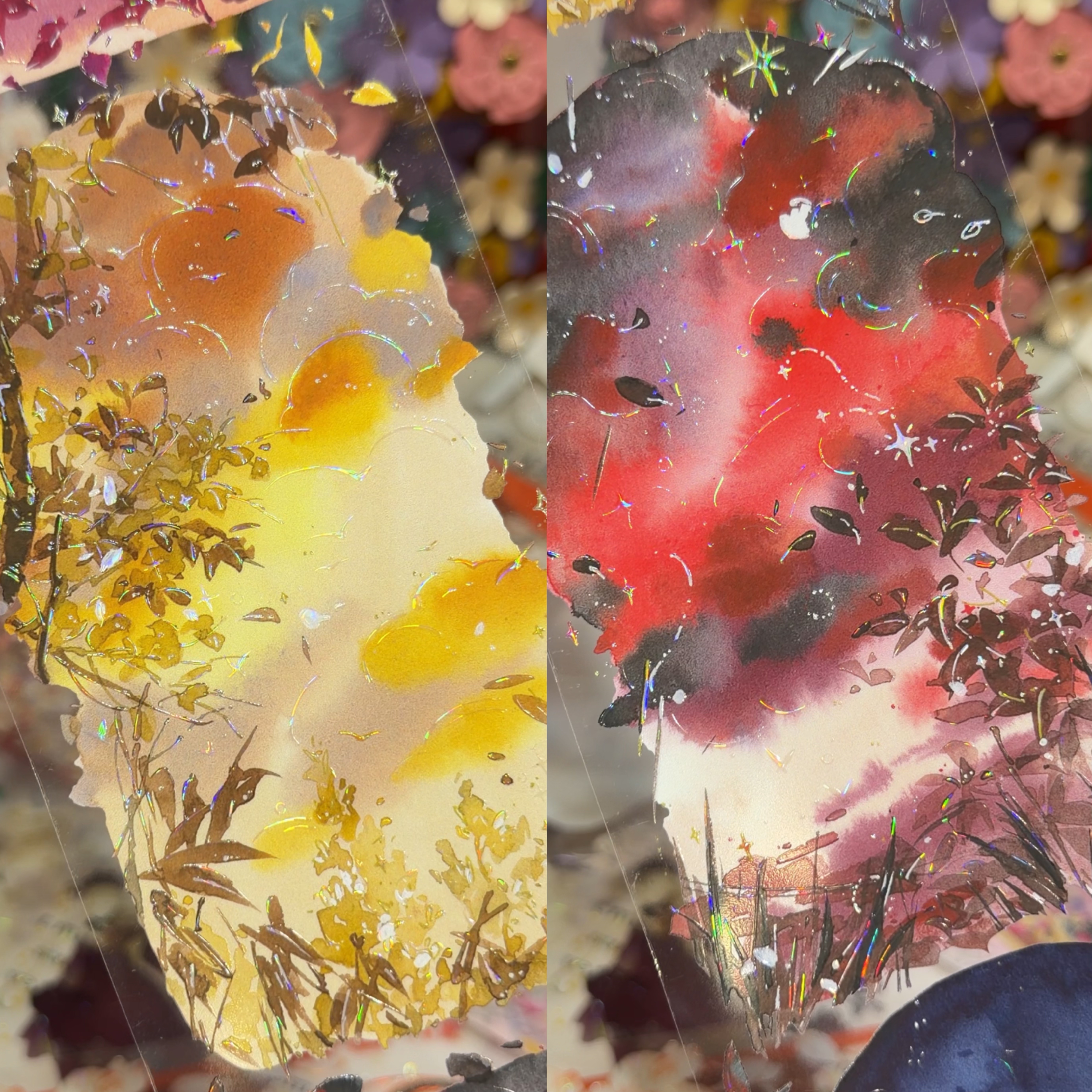 第九航道分装手账胶带不夜天大背景天空景致流麻咕卡背卡贝壳光