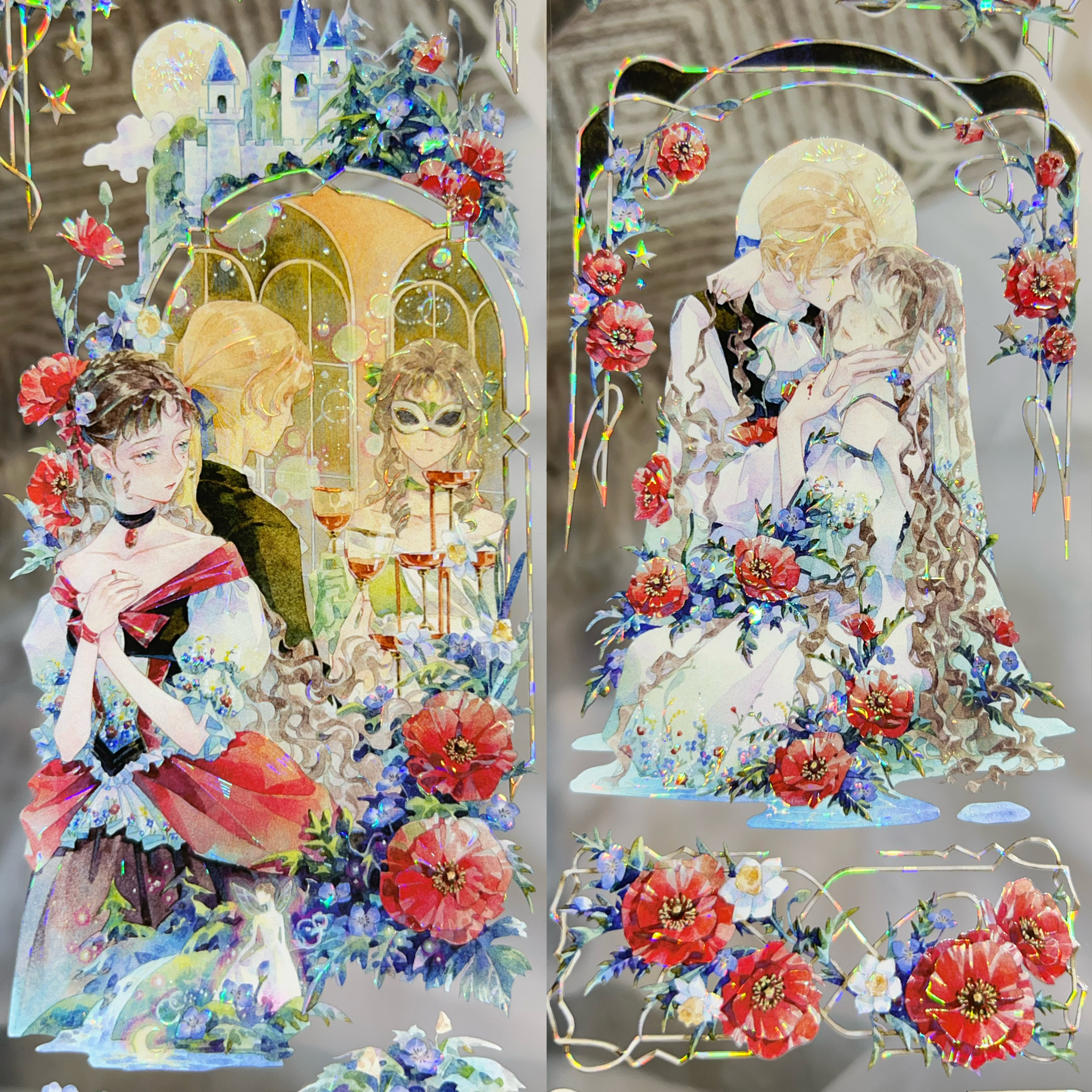 第九航道分装胶带以吻封缄红丝绒花朵流麻咕卡手账素材人物,文具电教/文化用品/商务用品,和纸胶带,淘宝优惠券,粉丝福利购,淘宝优惠卷