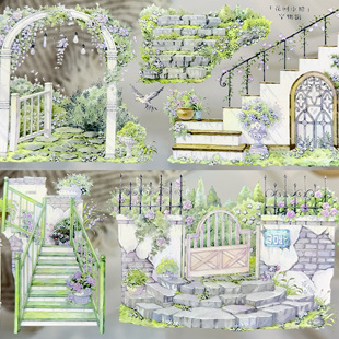 空物馆分装手账胶带晨光漫地花间小阶海风吹拂童话镇的汽笛声背景