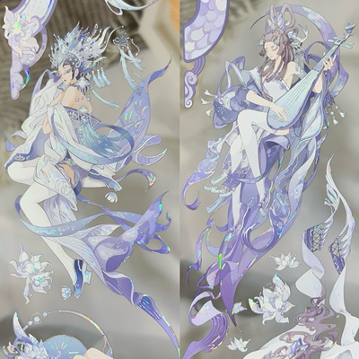 YR分装手账胶带 祈愿雍和 玉生烟 古风人物女流麻咕卡贴纸手机壳