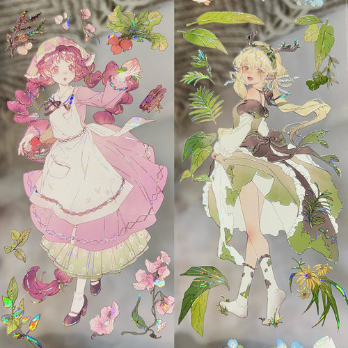 空物馆分装手账胶带森屿鹿灵可爱小精灵女贝壳光流麻咕卡