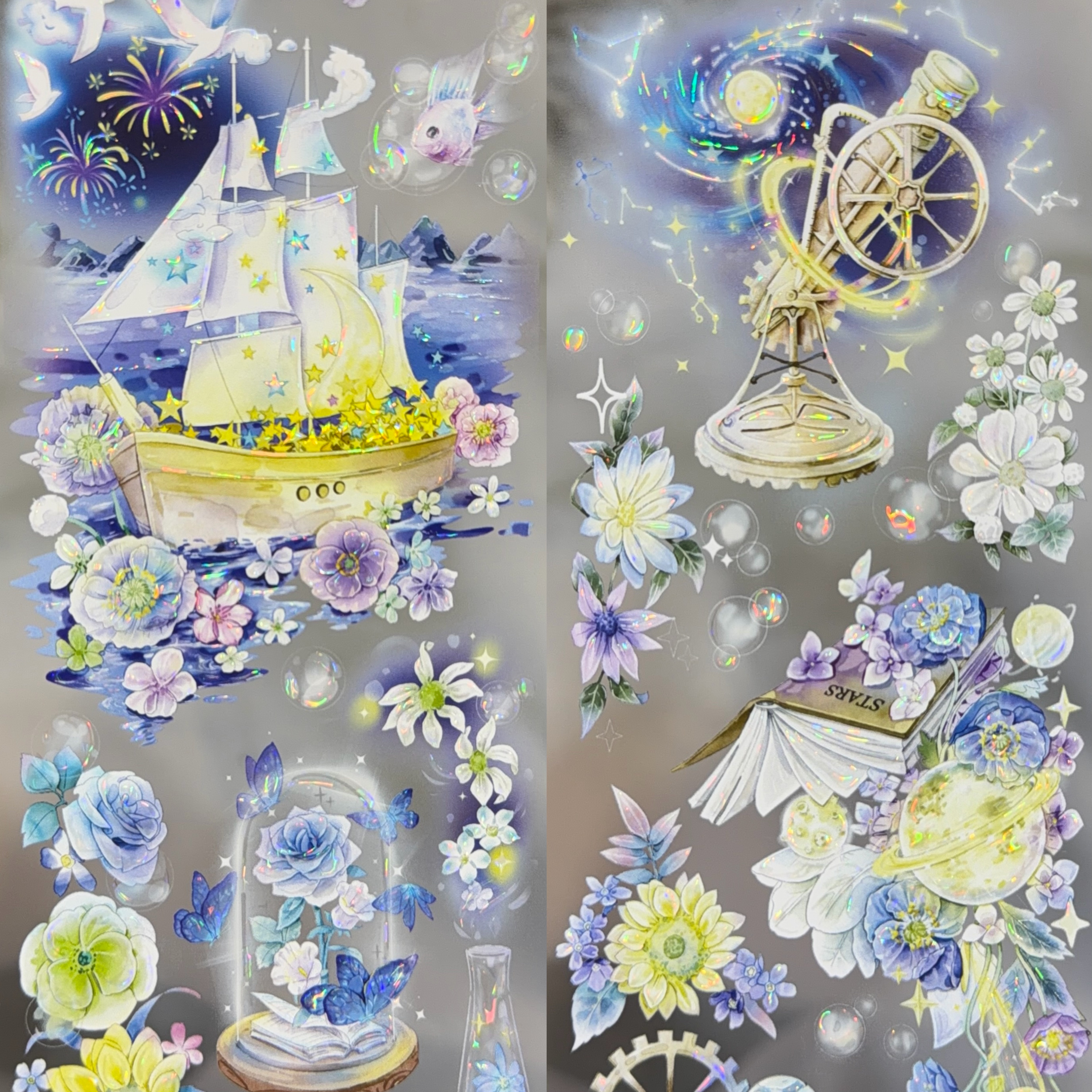 花柒所分装手账胶带漓光漫语时樱序花朵梦幻庭樱流麻咕卡背卡