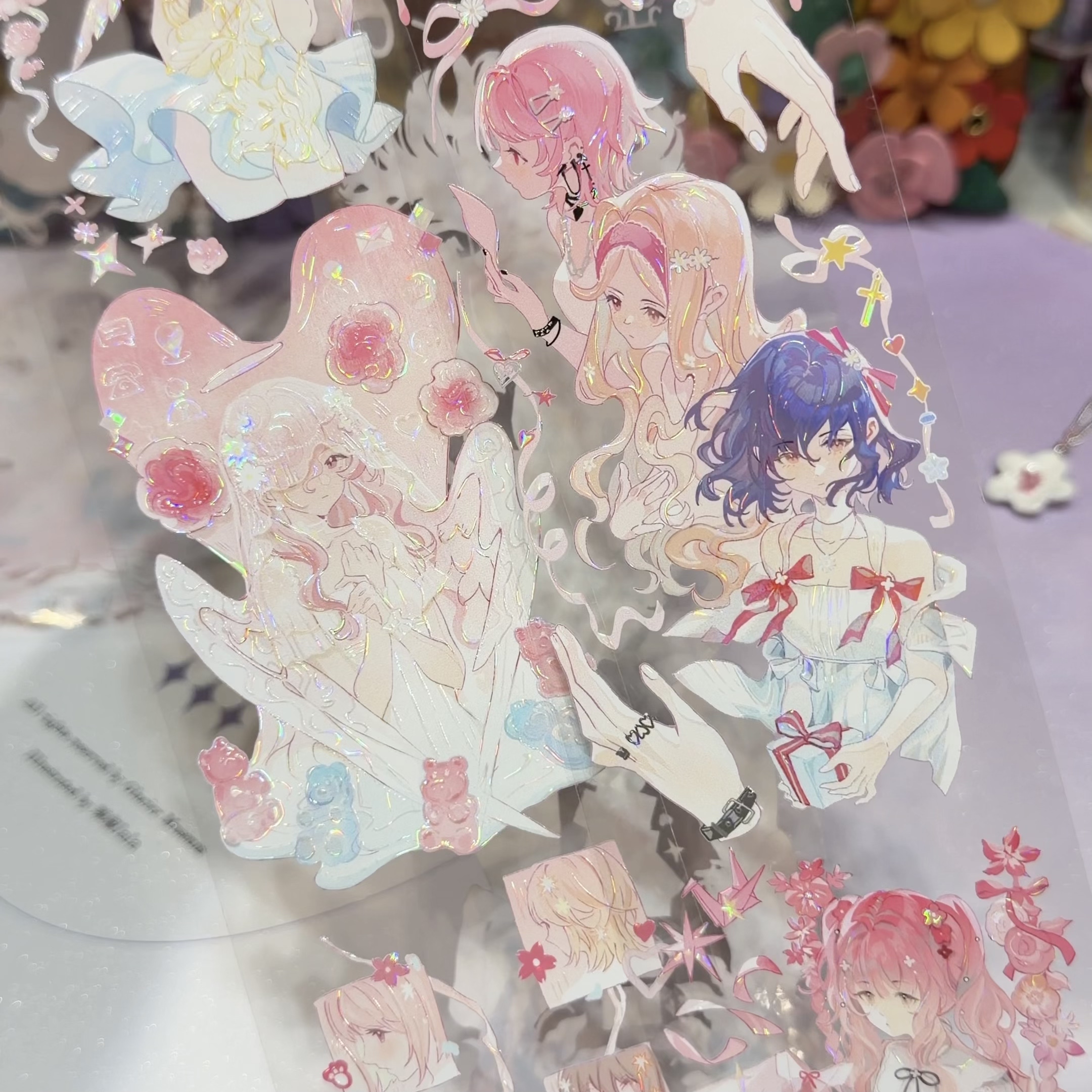 Eee studio分装手账胶带恋恋粉色女孩恋爱可爱流麻咕卡贝壳光