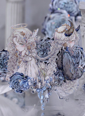 shine&studioVI联名分装胶带圣临神域狮子太太绘人物花流麻咕卡