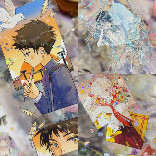 Wines分装手账胶带放课漫笔海的女儿风屿少年人物男孩女孩流麻