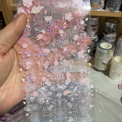 XXstudio分装手账胶带绮丽大蕾丝拉条拾壹太太绘制大版流麻咕卡