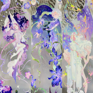 Xxstudio分装手账胶带梦游症透明眼泪千树鸟月亮涟漪银河有迹可循