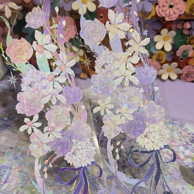 XXstudio分装手账胶带水味花火风向星仪花朵素材百搭流麻咕卡背卡