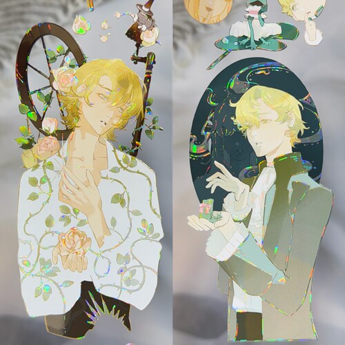 Shine分装手账胶带镜之彼端浮世谜町男孩子酷帅东野川流麻咕卡