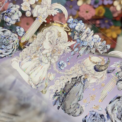 shine&studioVI联名分装胶带圣临神域狮子太太绘人物花流麻咕卡