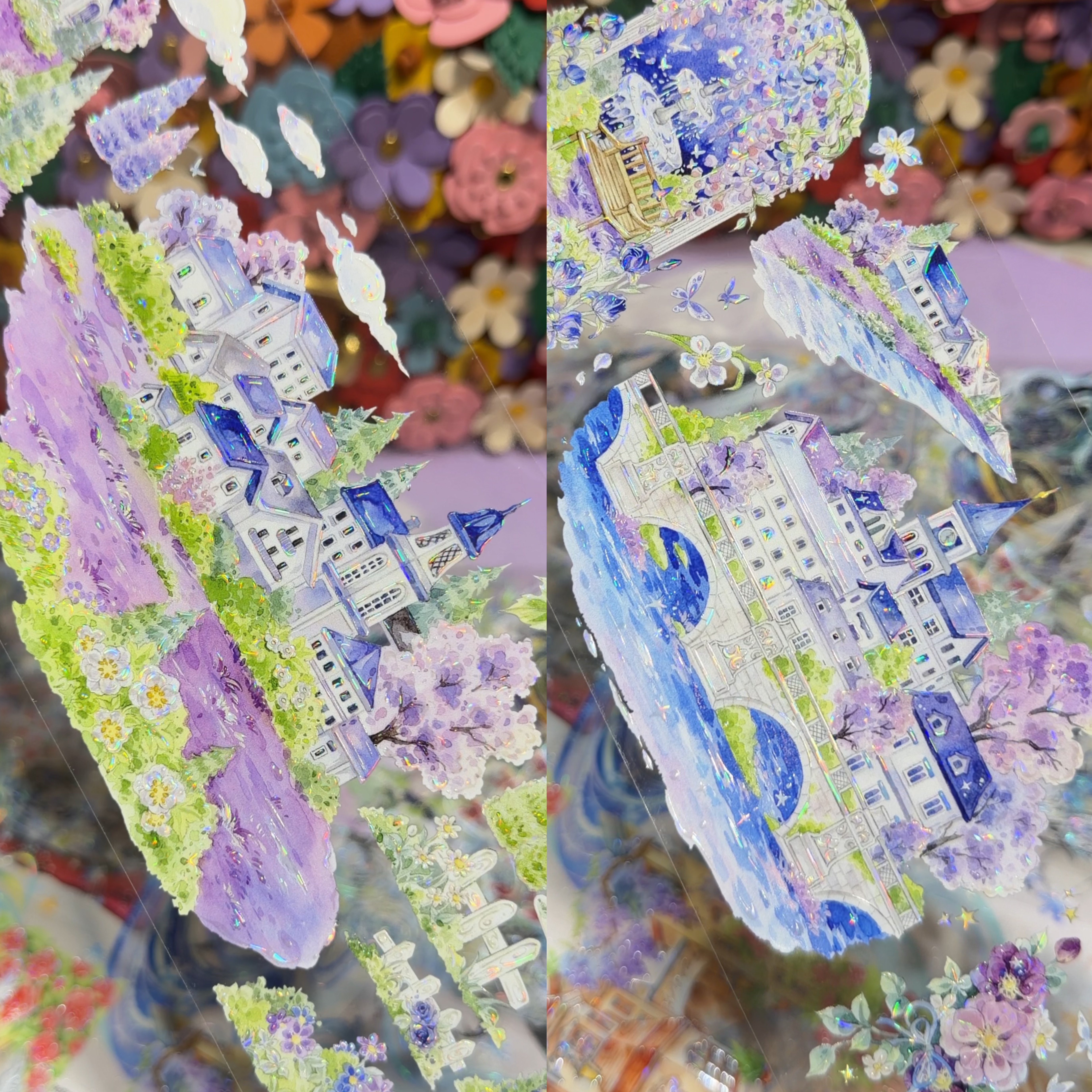 刺猬家分装手账胶带普罗旺斯紫梦之境挪威的碎片藤影碎光流麻咕卡