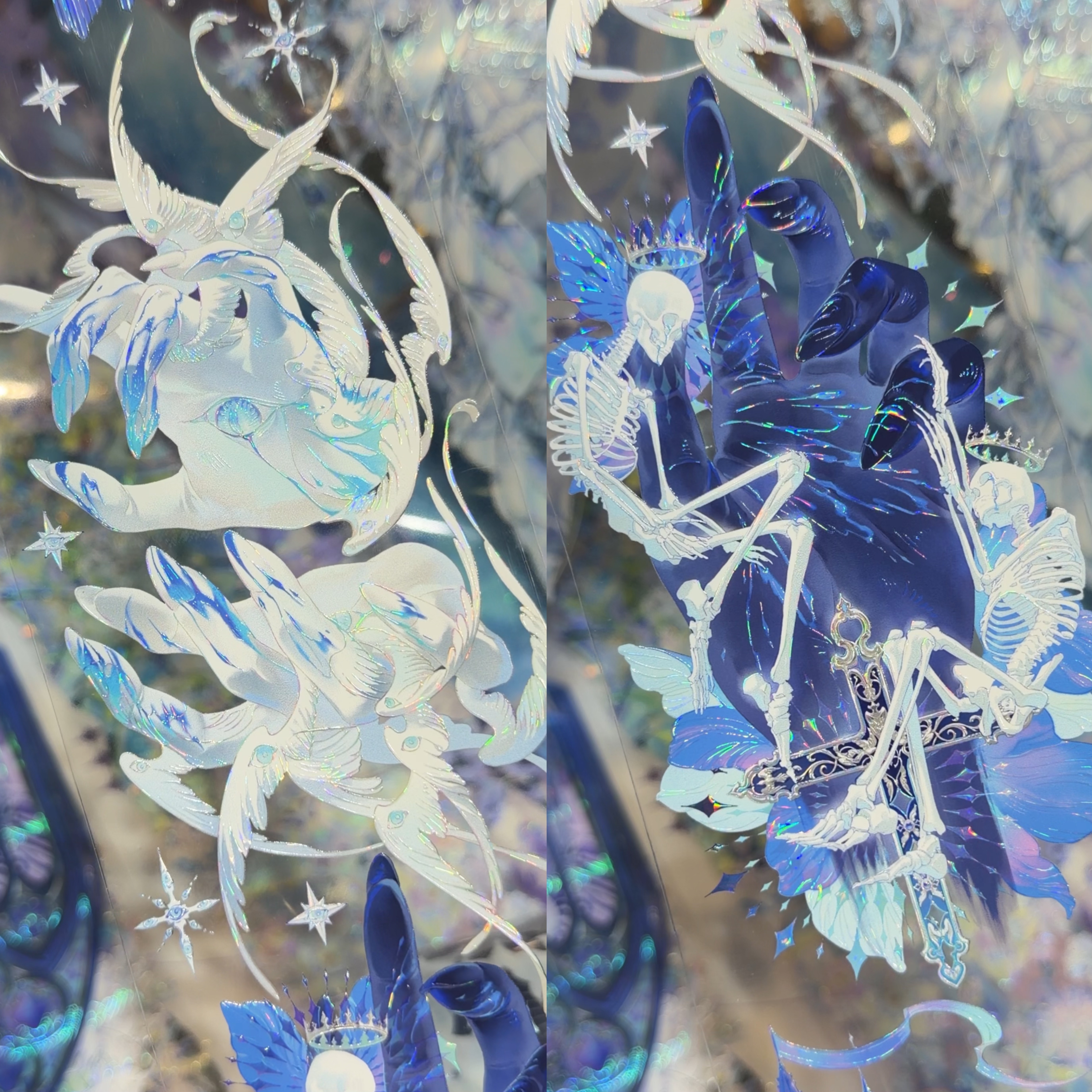 叉叉斯丢丢分装手账胶带极地长灯大背景流麻咕卡背卡贴纸