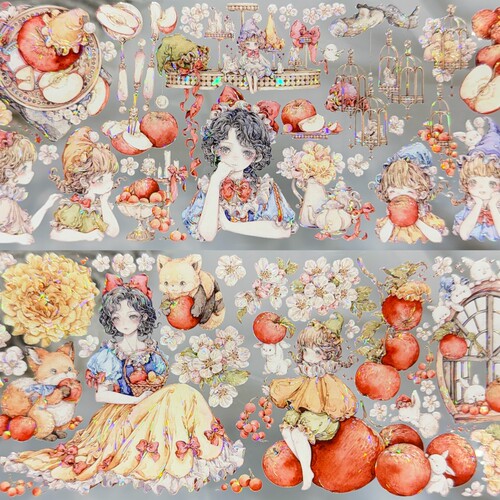 双S联名分装手账胶带白雪公主火柴天堂羽落梦河梦翼王子狮子太太