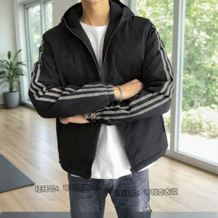 棉衣大码 男士 冬装 二棉加棉外套男装 宽松夹棉夹棉轻薄棉服男 秋冬款