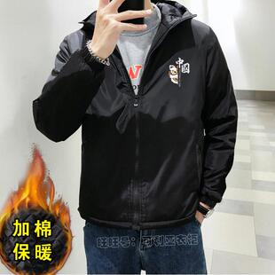 2024新款男士二棉棉衣大码加肥加大胖人轻薄棉服秋冬装夹棉外套男