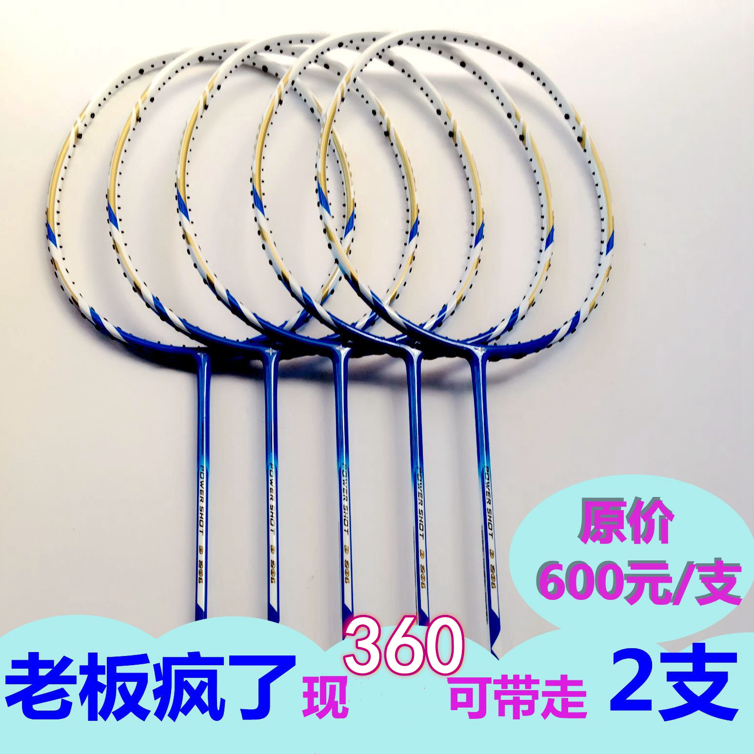 专业全碳素羽毛球拍特价包邮