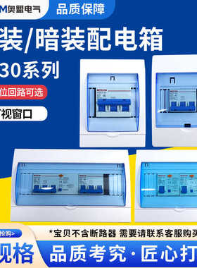 PZ30配电箱回路断路器空开DZ47开关明装暗装通用塑料盒子明装电箱