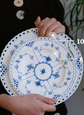 法式浮雕全蕾丝花边贴花唐草纹大容量餐具 咖啡杯碟 可微波炉烤箱