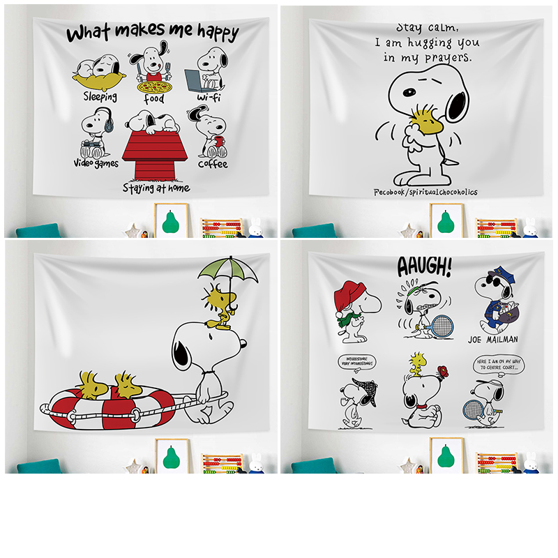 史努比网红背景布ins挂布宿舍改造布置卧室房间床头装饰墙布挂毯|msdalam kategori rumah Fabrik, Tapestry/Tapestry - dari Buy2taobao.com untuk memberikan perkhidmatan ejen Taobao profesional membeli