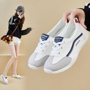 小白鞋女2026年新款春夏季女鞋子浅口百搭爆款透气轻便德训运动鞋